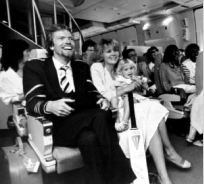 The inaugural flight of Virgin Atlantic